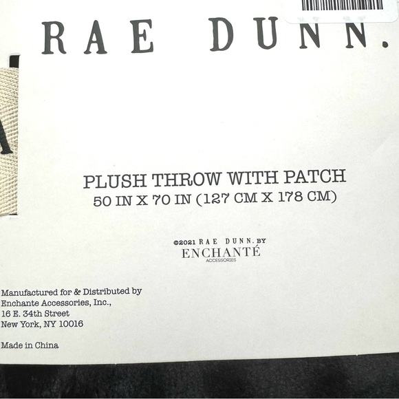 THE WITCH IS IN - Rae Dunn 50” x 70” Plush Throw with Patch & Orange Stitch - Picture 7 of 7